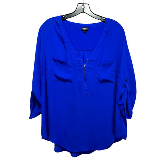 Top Long Sleeve By Torrid In Blue, Size: 1x