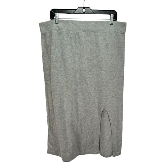 Knit Skirt Maxi By Banana Republic In Grey, Size: Xl