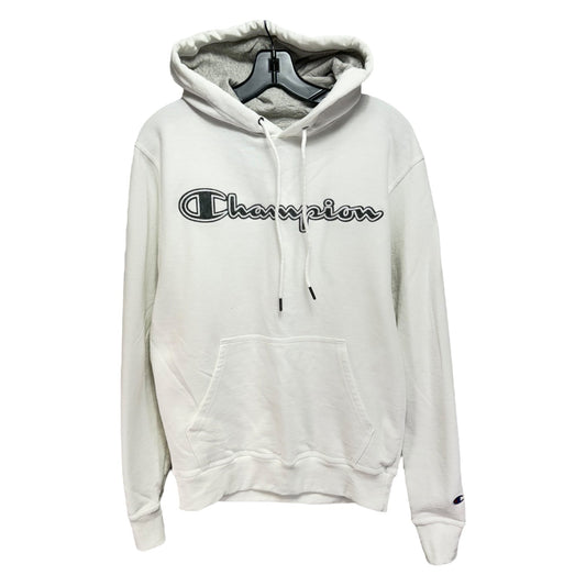 Sweatshirt Hoodie By Champion In White, Size: S