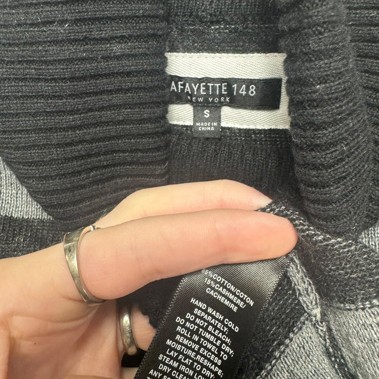 Sweater By Lafayette 148 In Striped Pattern, Size: S