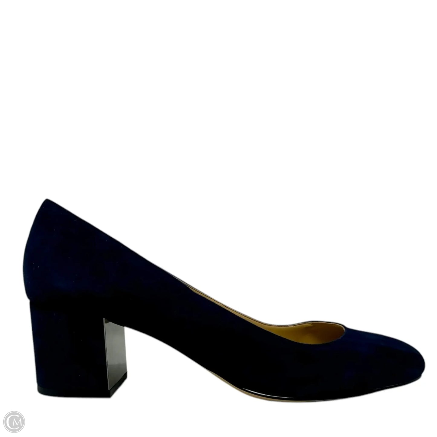 Isa Block Heels By Talbots In Navy Suede, Size: 9