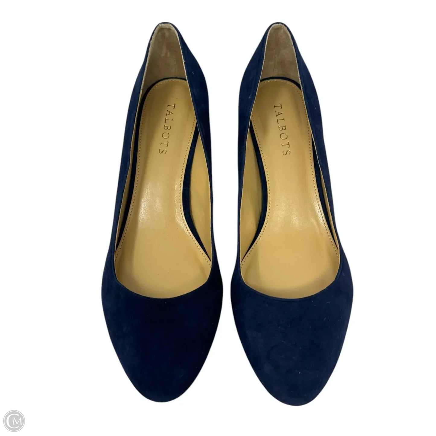 Isa Block Heels By Talbots In Navy Suede, Size: 9