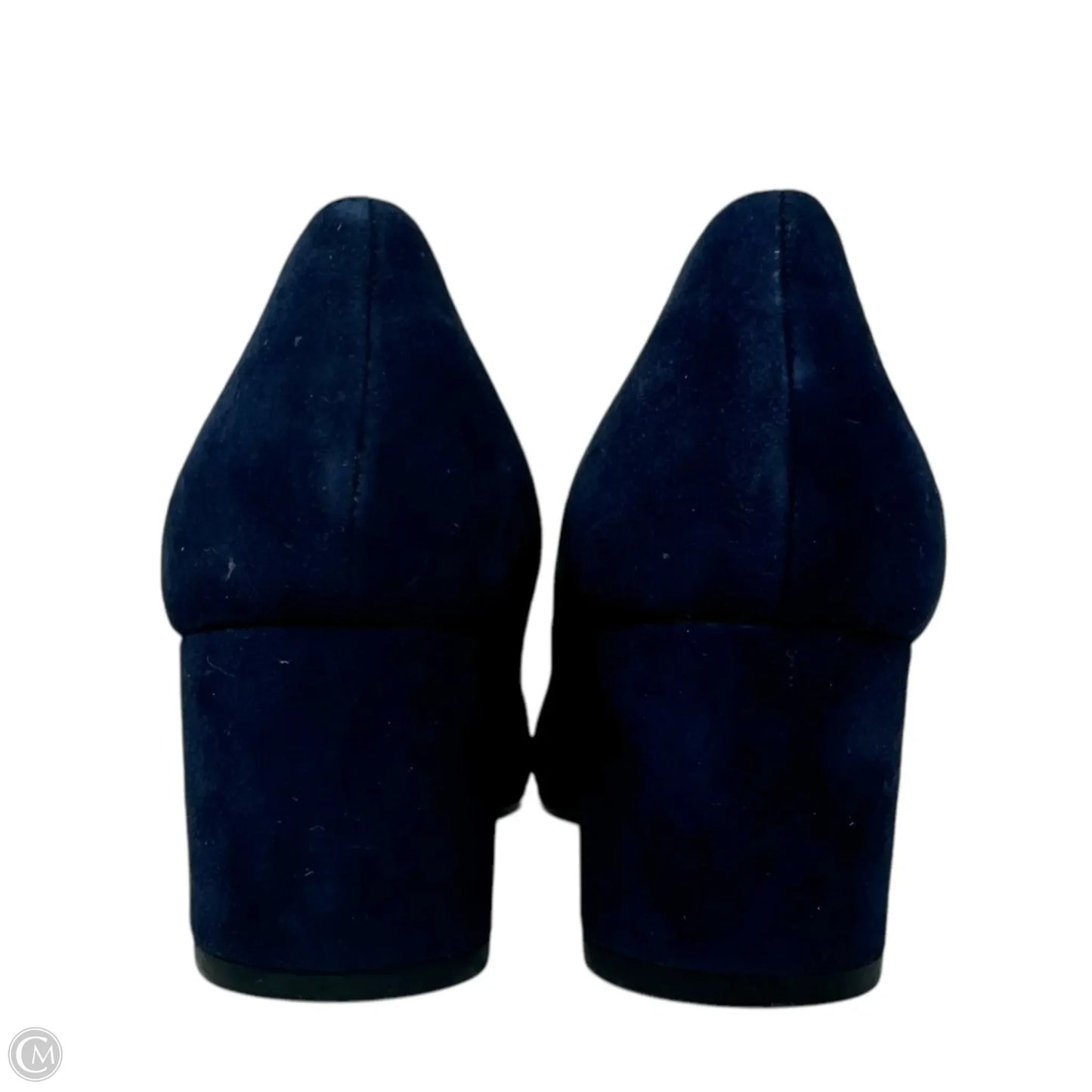 Isa Block Heels By Talbots In Navy Suede, Size: 9