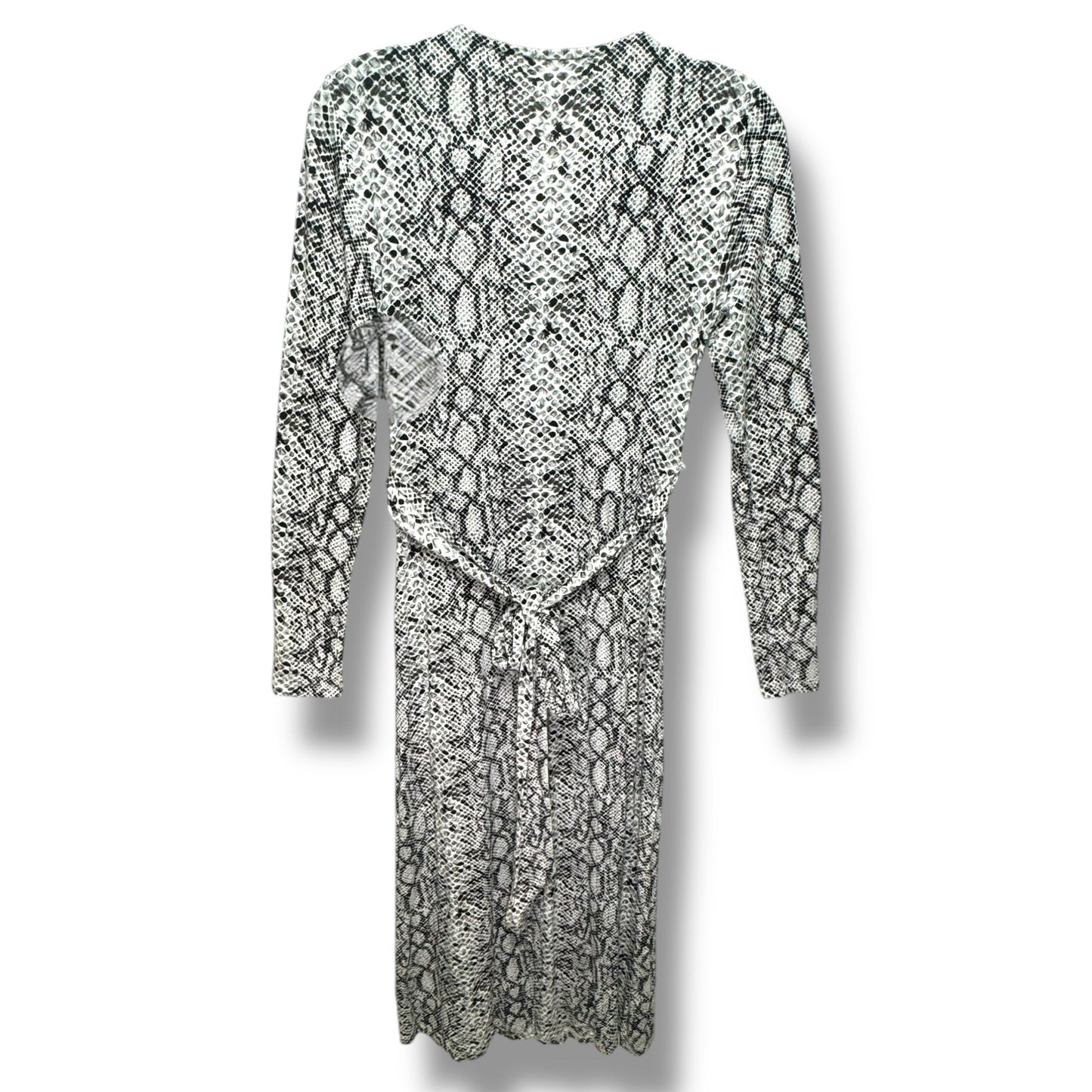 Good Touch Faux Wrap Midi Dress By Good American In Snakeskin Print, Size: S