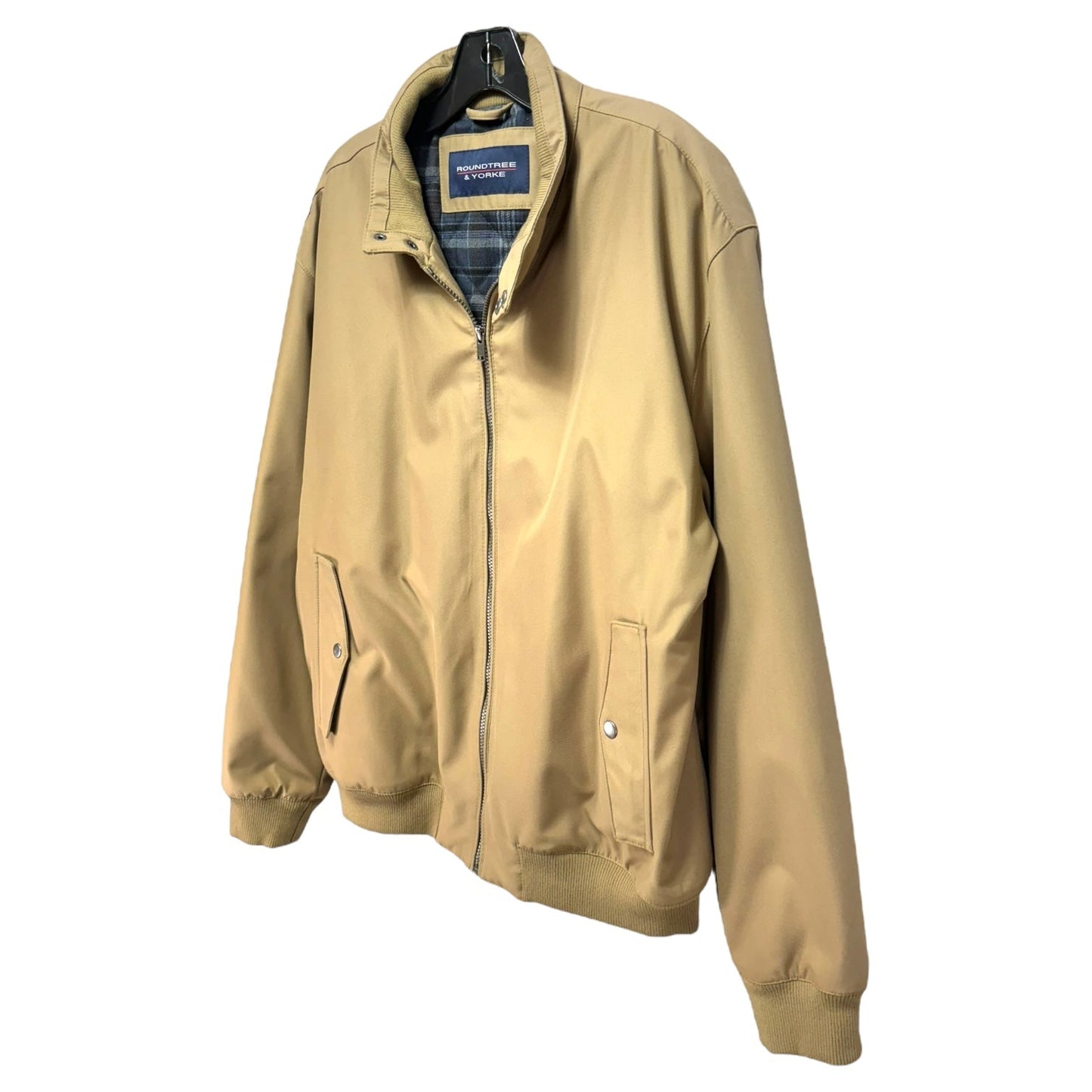 Men’s Insulated Windbreaker Jacket By Roundtree & Yorke In Tan, Size: Xl