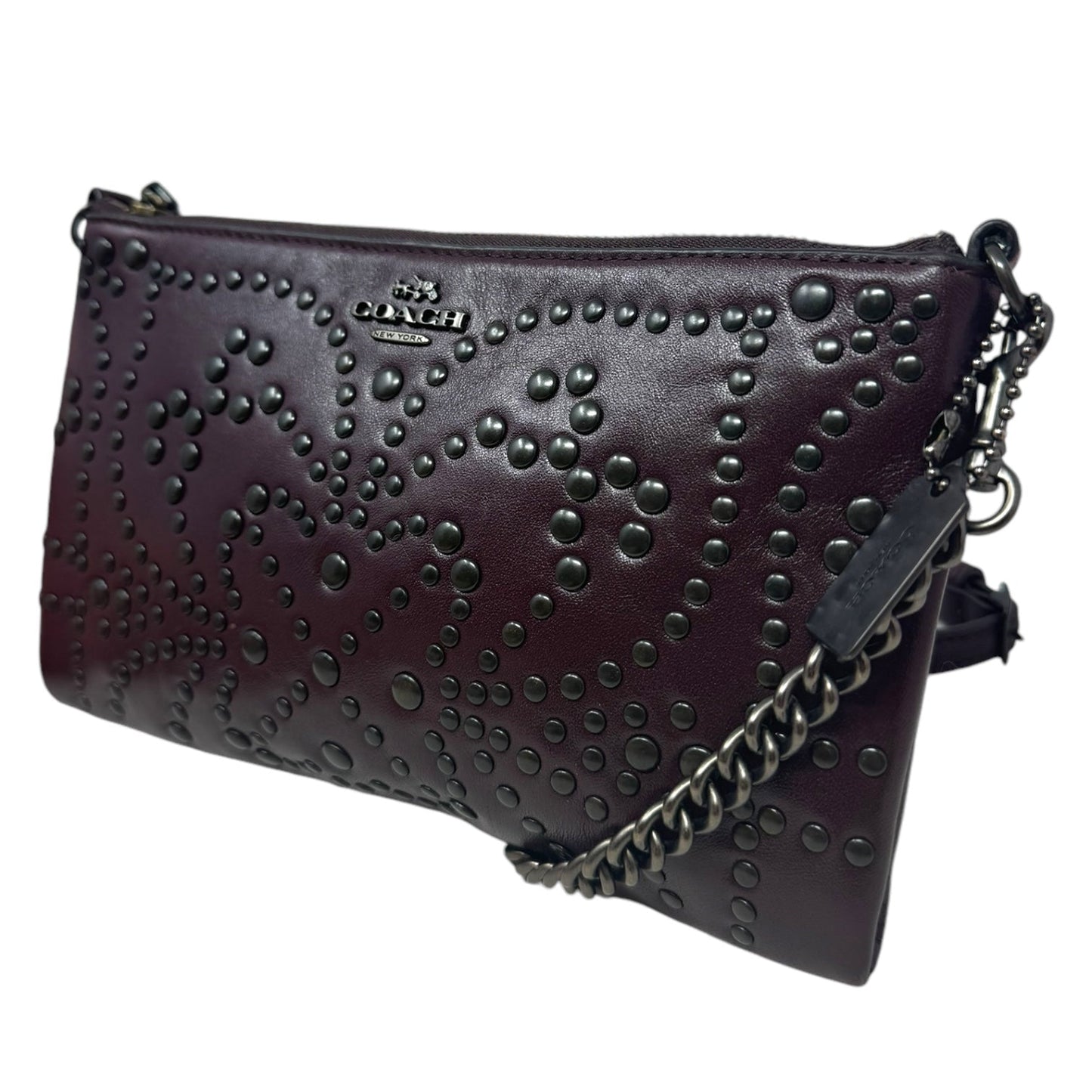 Kylie Mini Studded Crossbody Handbag Designer By Coach, Size: Small