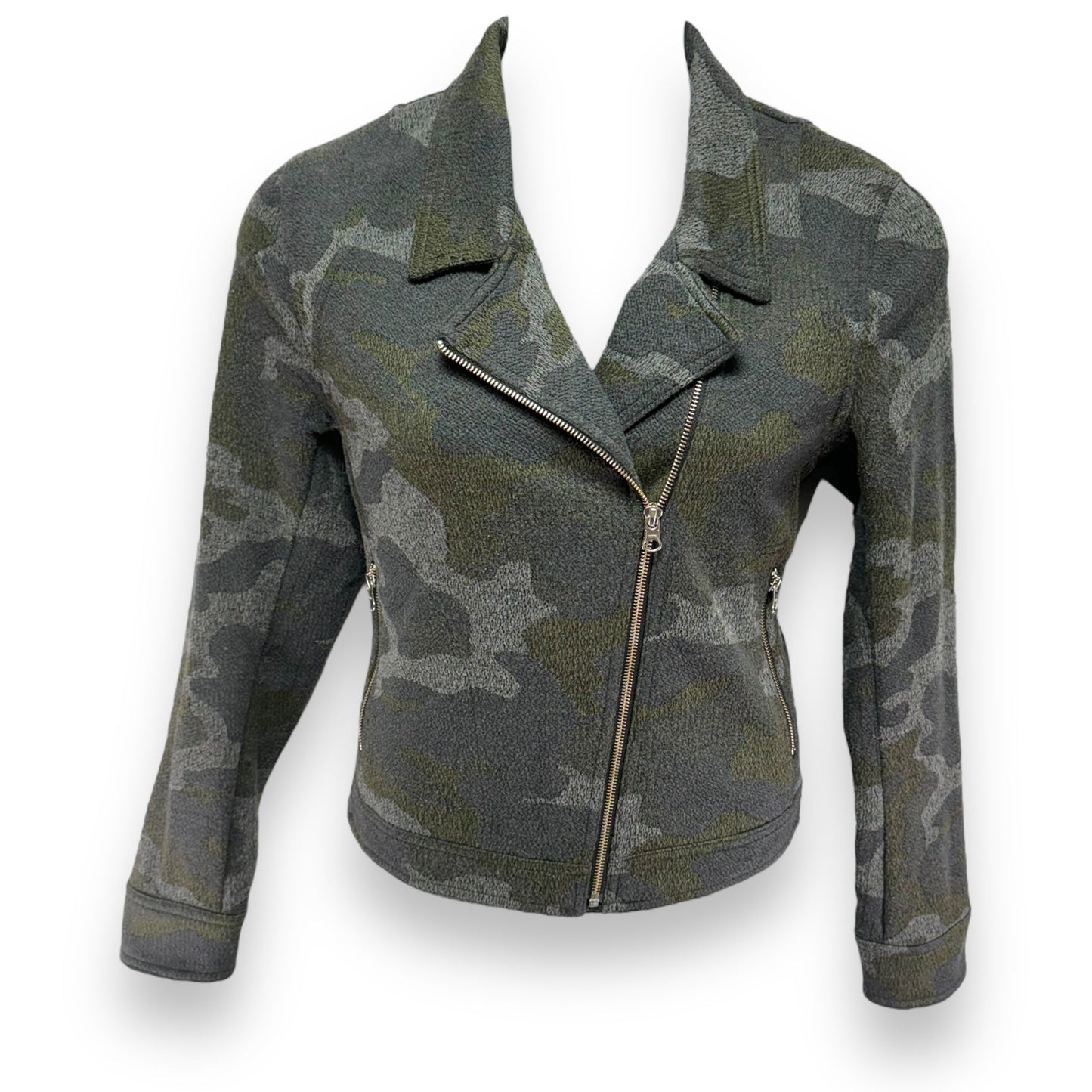 Robin Camo-Print Moto Jacket By Anthropologie In Camouflage Print, Size: L