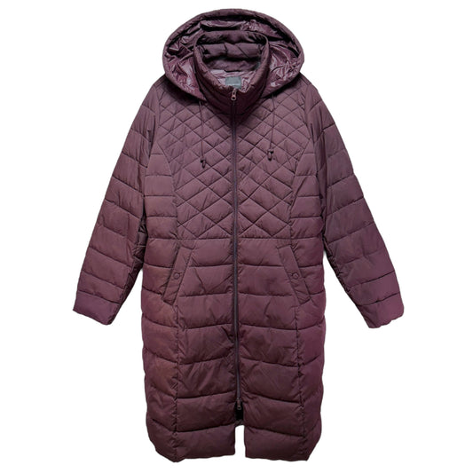 Maxi Puffer With Hood By Lane Bryant In Purple, Size: 20