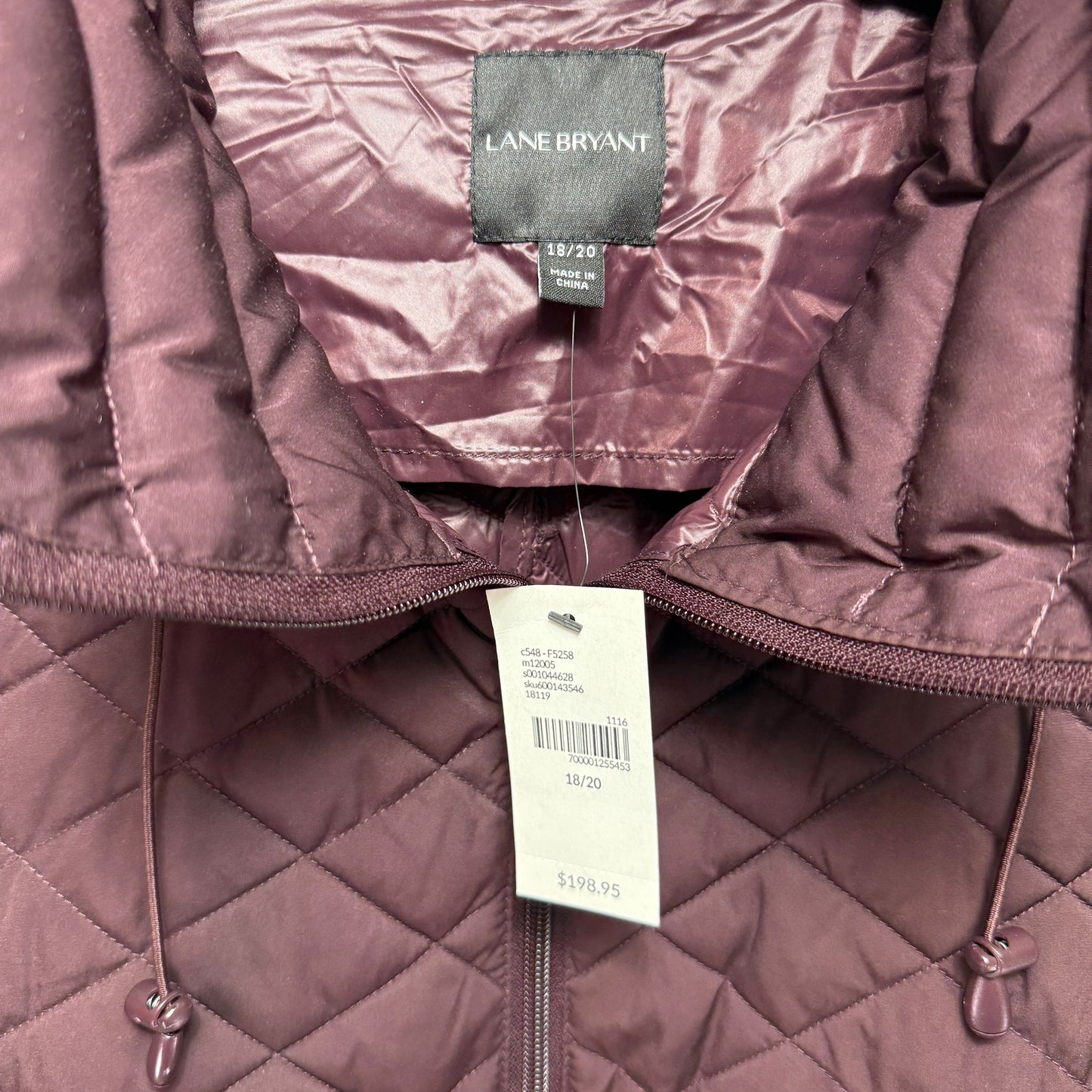 Maxi Puffer With Hood By Lane Bryant In Purple, Size: 20