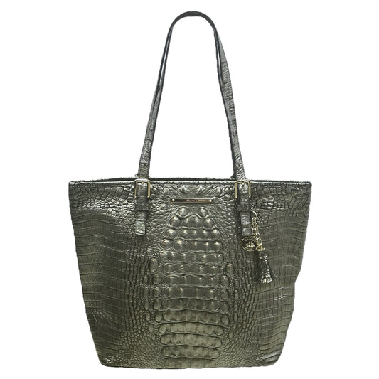 Asher Zip Top Tote Designer By Brahmin, Size: Large