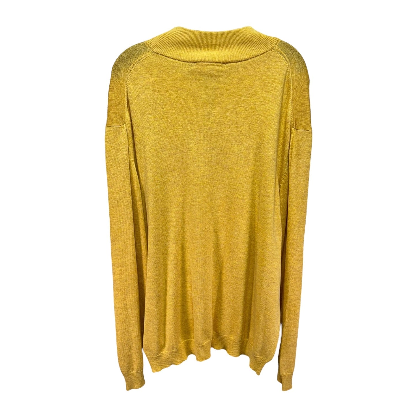 Men’s Quarter Zip Sweater By Roundtree & Yorke In Yellow, Size: Xl