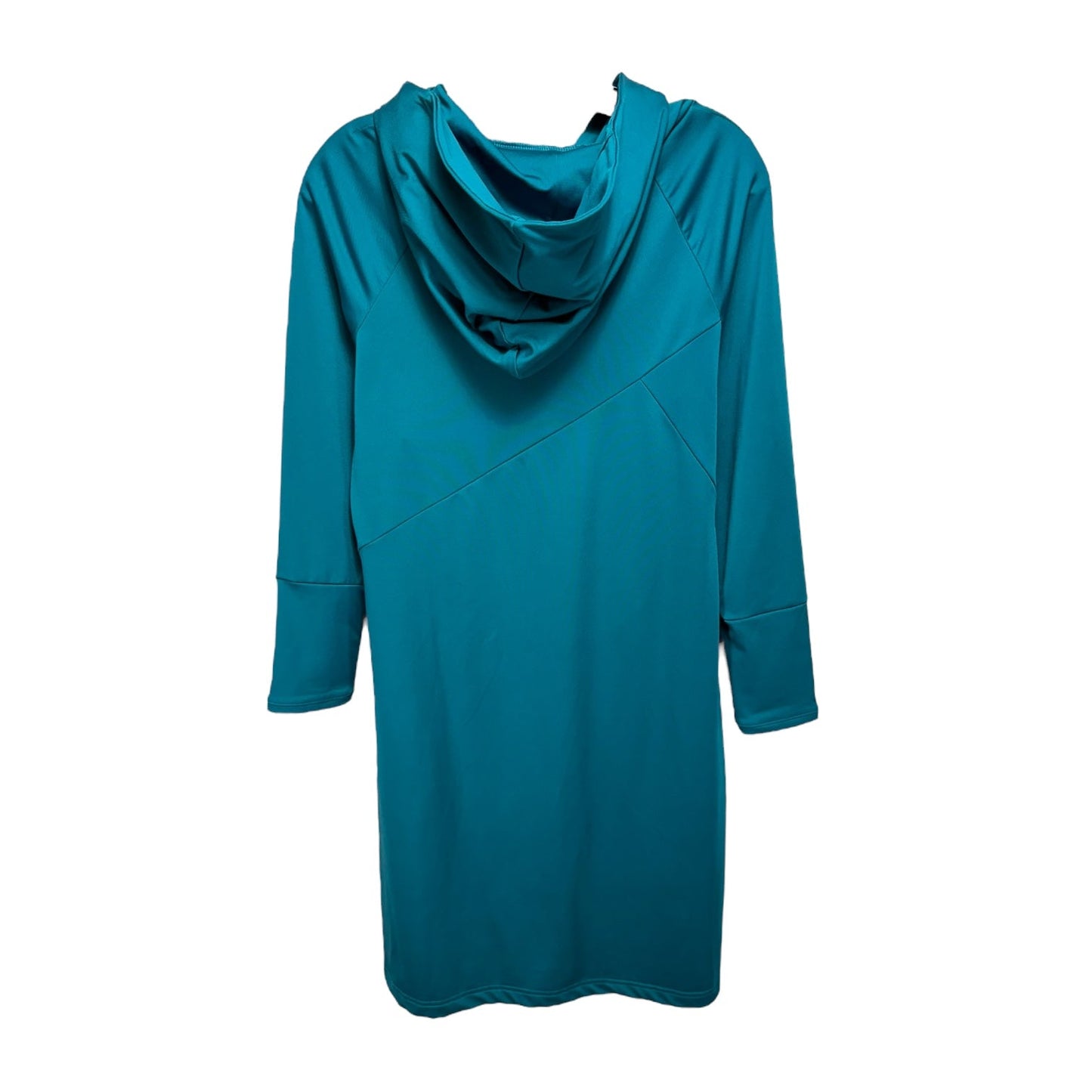 Hooded Athletic Dress By Betabrand In Aqua, Size: M