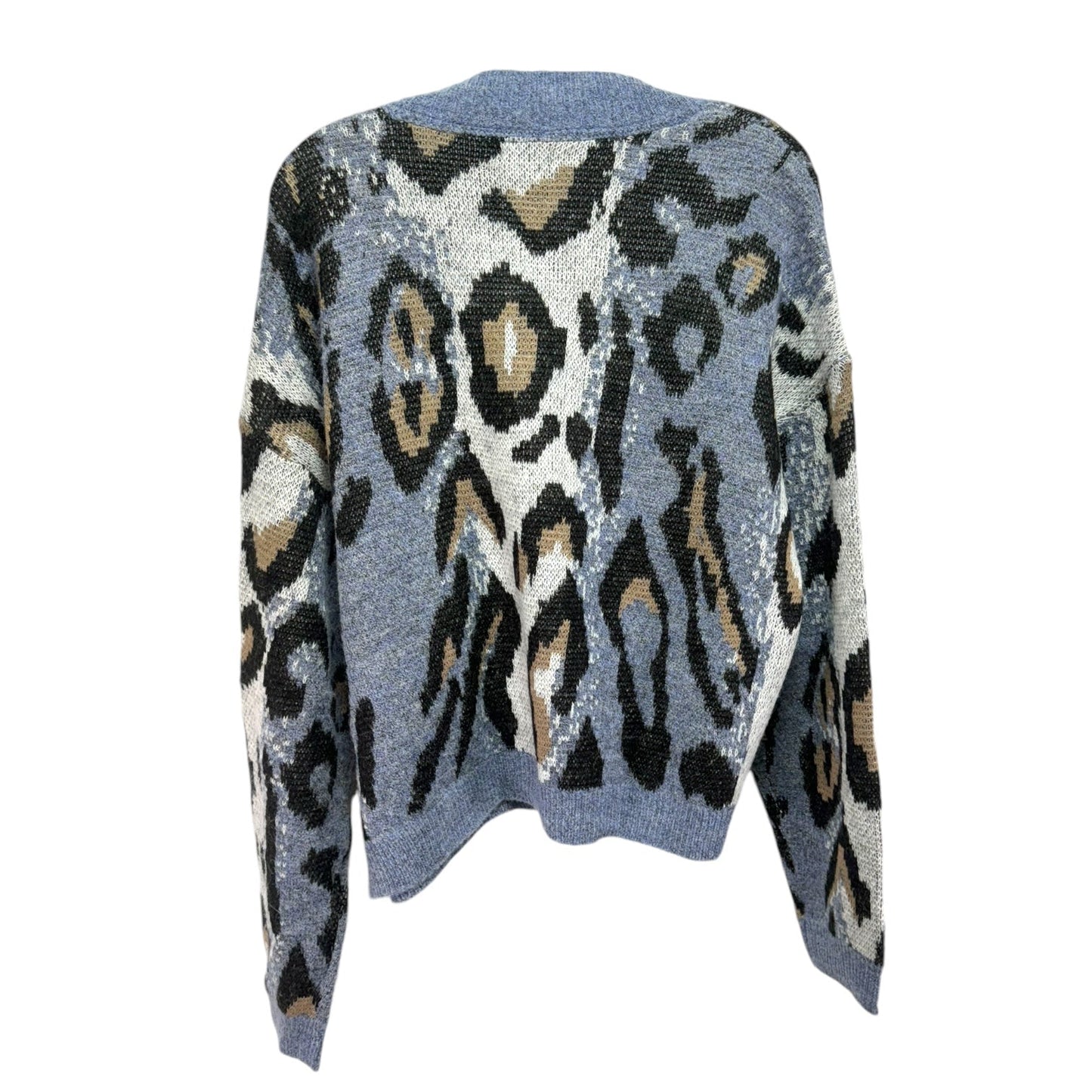 Annika V-Neck Cardigan By Buffalo David Bitton In Leopard Print, Size: XL