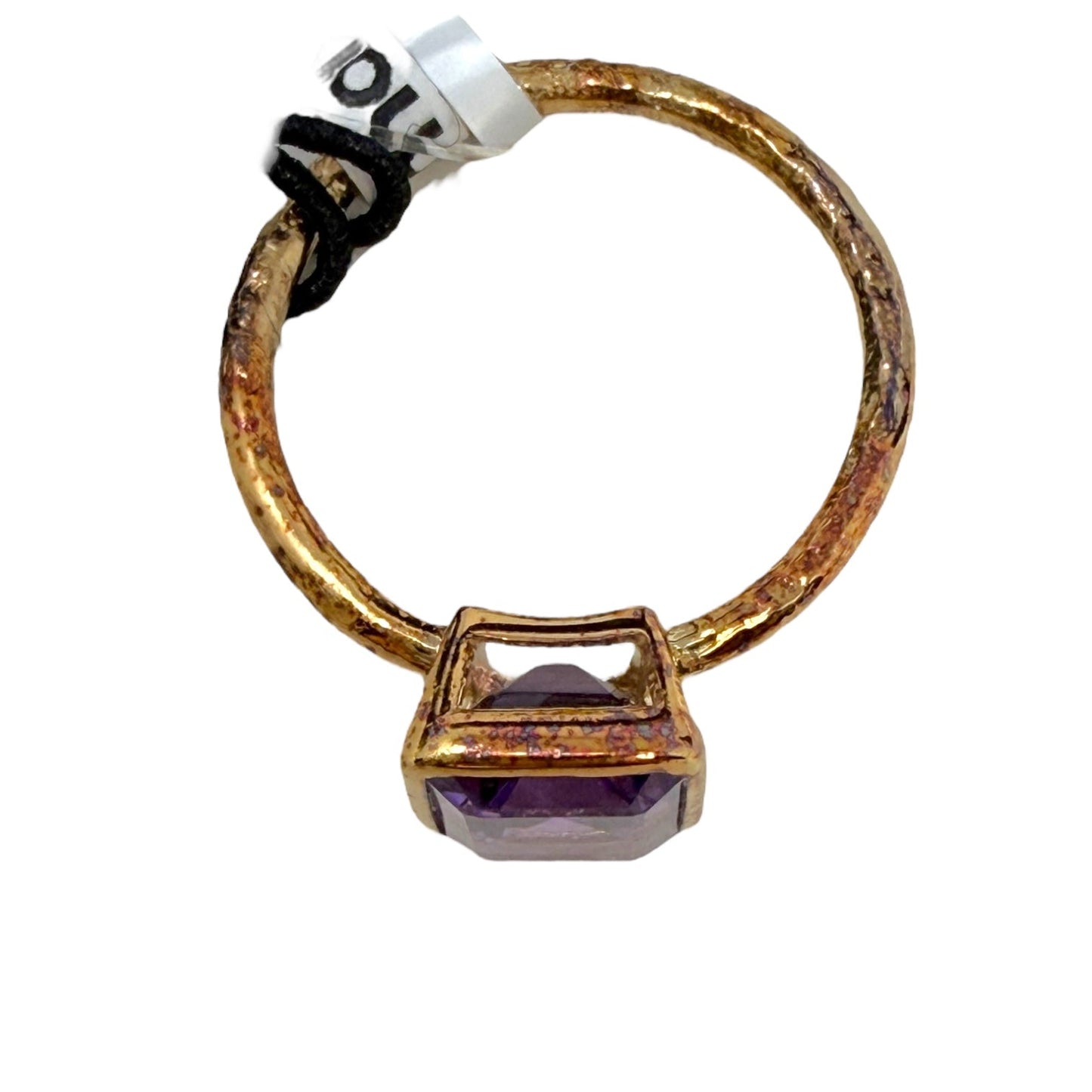 14k Gold Plated Over 925 Sterling Silver & Amethyst Ring By Unbranded, Size: 7