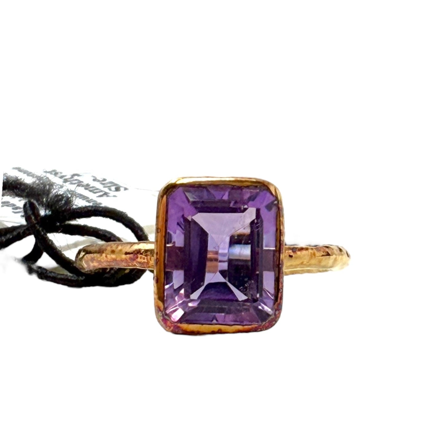 14k Gold Plated Over 925 Sterling Silver & Amethyst Ring By Unbranded, Size: 7