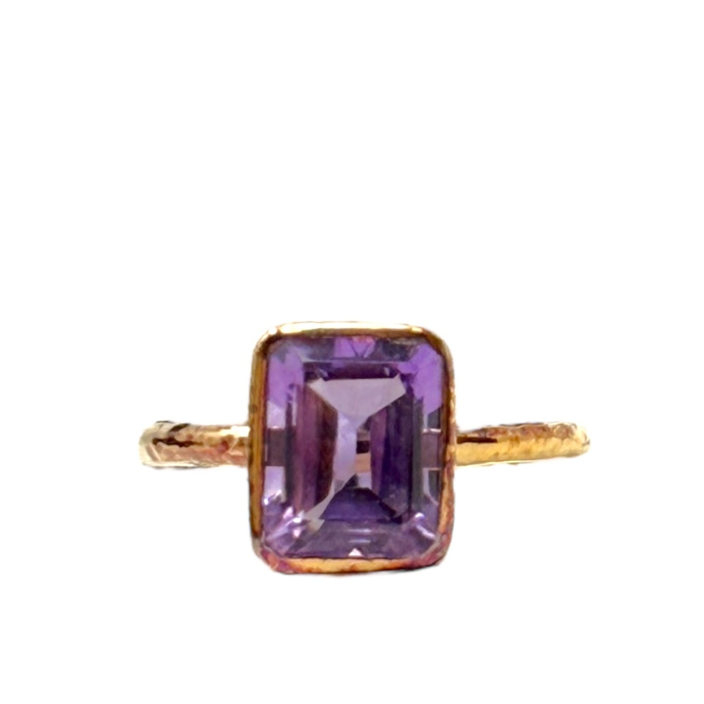 14k Gold Plated Over 925 Sterling Silver & Amethyst Ring By Unbranded, Size: 7