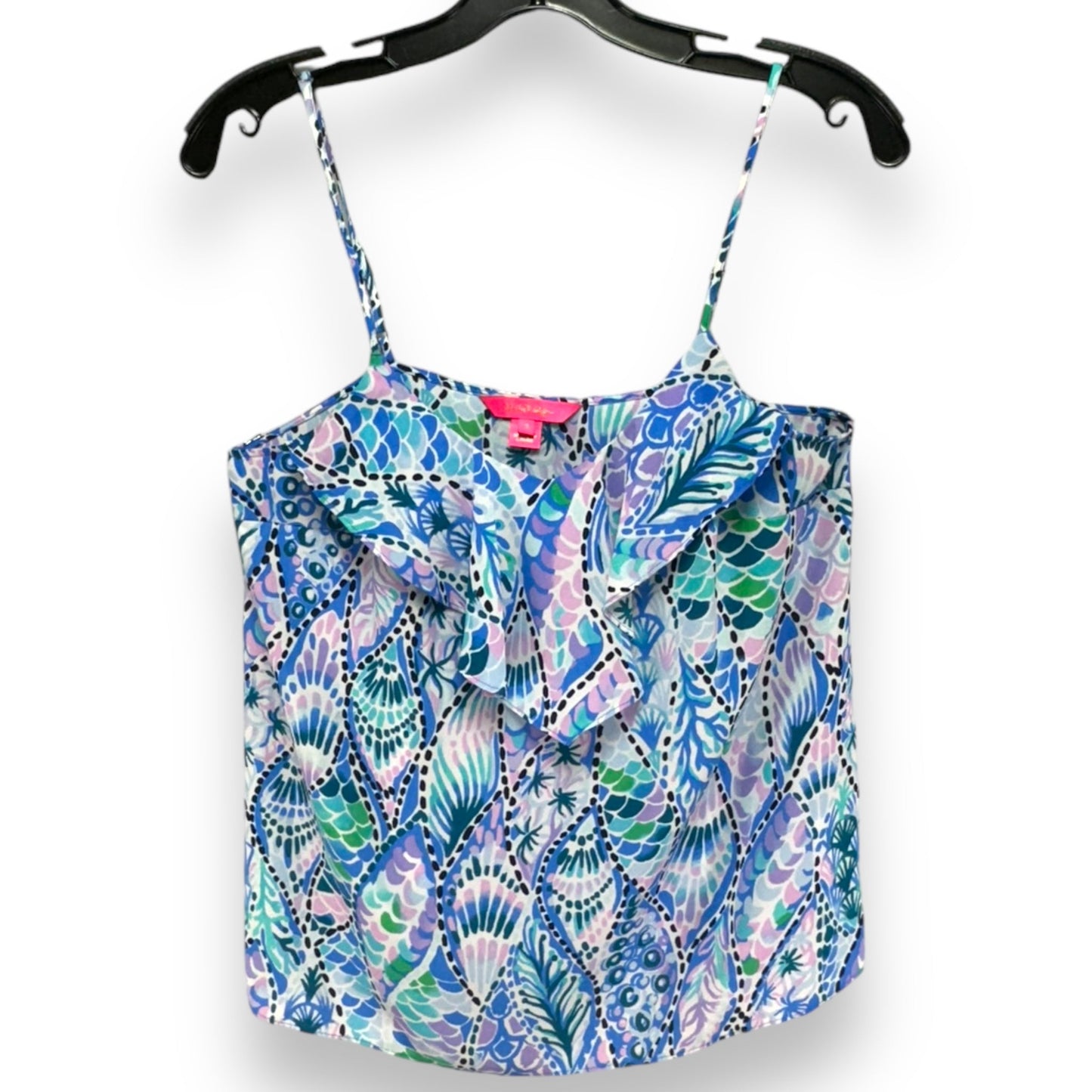 Karmen Cami Designer By Lilly Pulitzer In Coastal Blue Tails of the Sea, Size: S