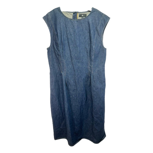 Dress Casual Midi By Banana Republic In Blue Denim, Size: 18