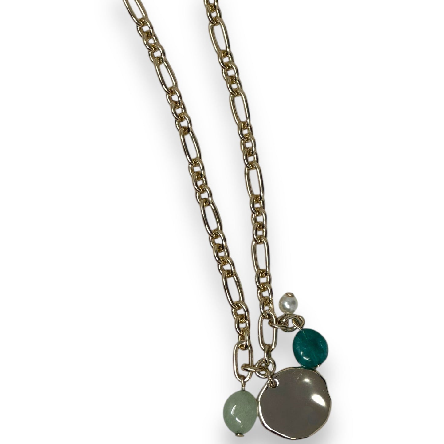 Gold Coin And Stone Pendant Necklace By J. Crew