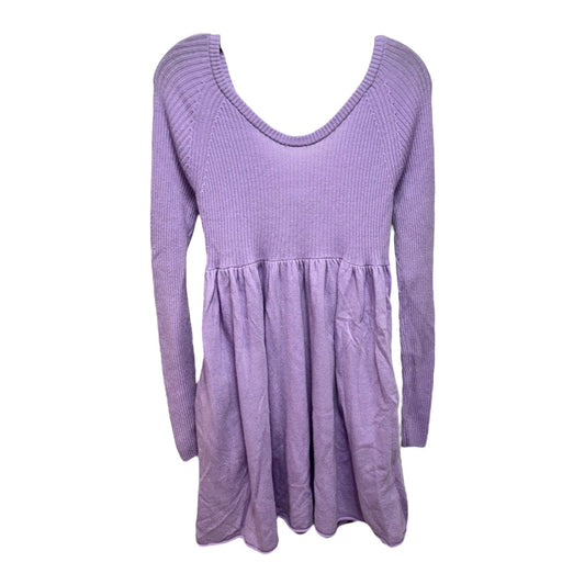 The Luxe Sweater Babydoll Dress By Free People In Purple, Size: L