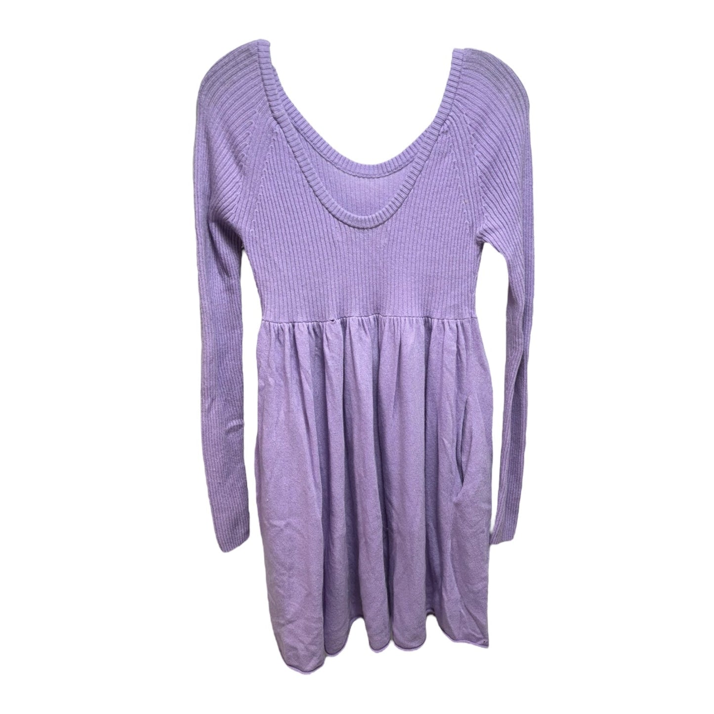 The Luxe Sweater Babydoll Dress By Free People In Purple, Size: L