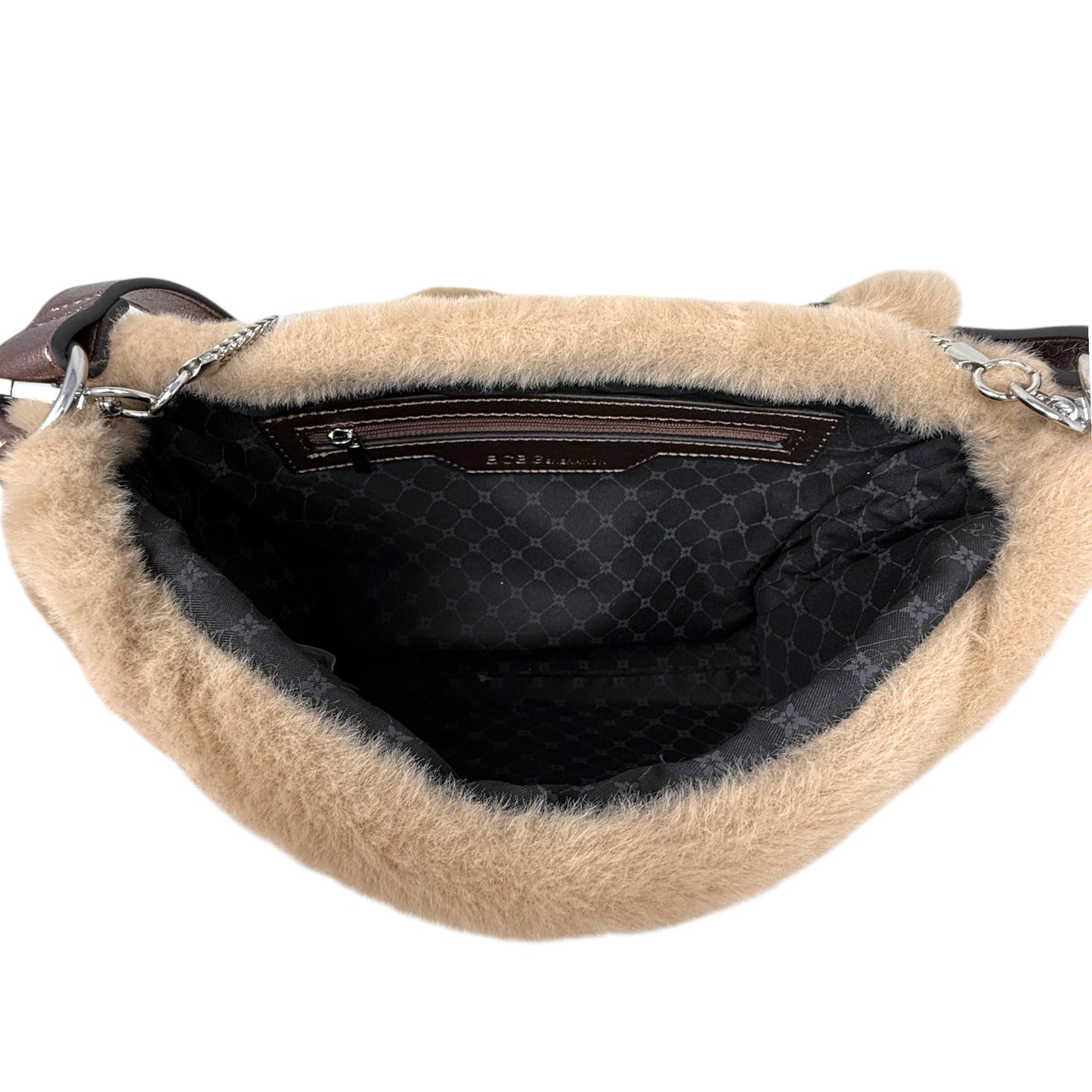 Faux Shearling Handbag By Bcbg, Size: Medium