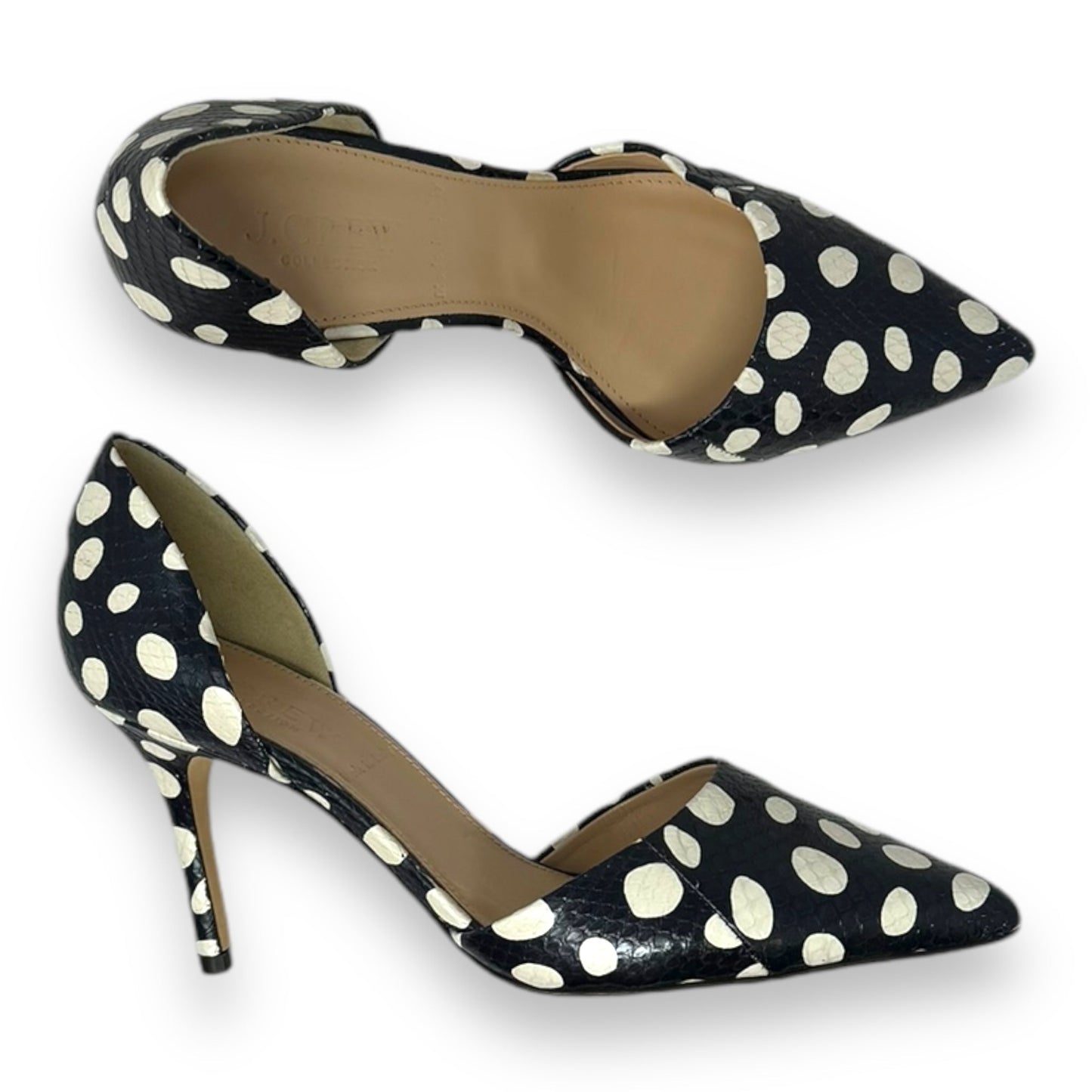 Shoes Heels Stiletto By J. Crew In Polkadot Pattern, Size: 5.5