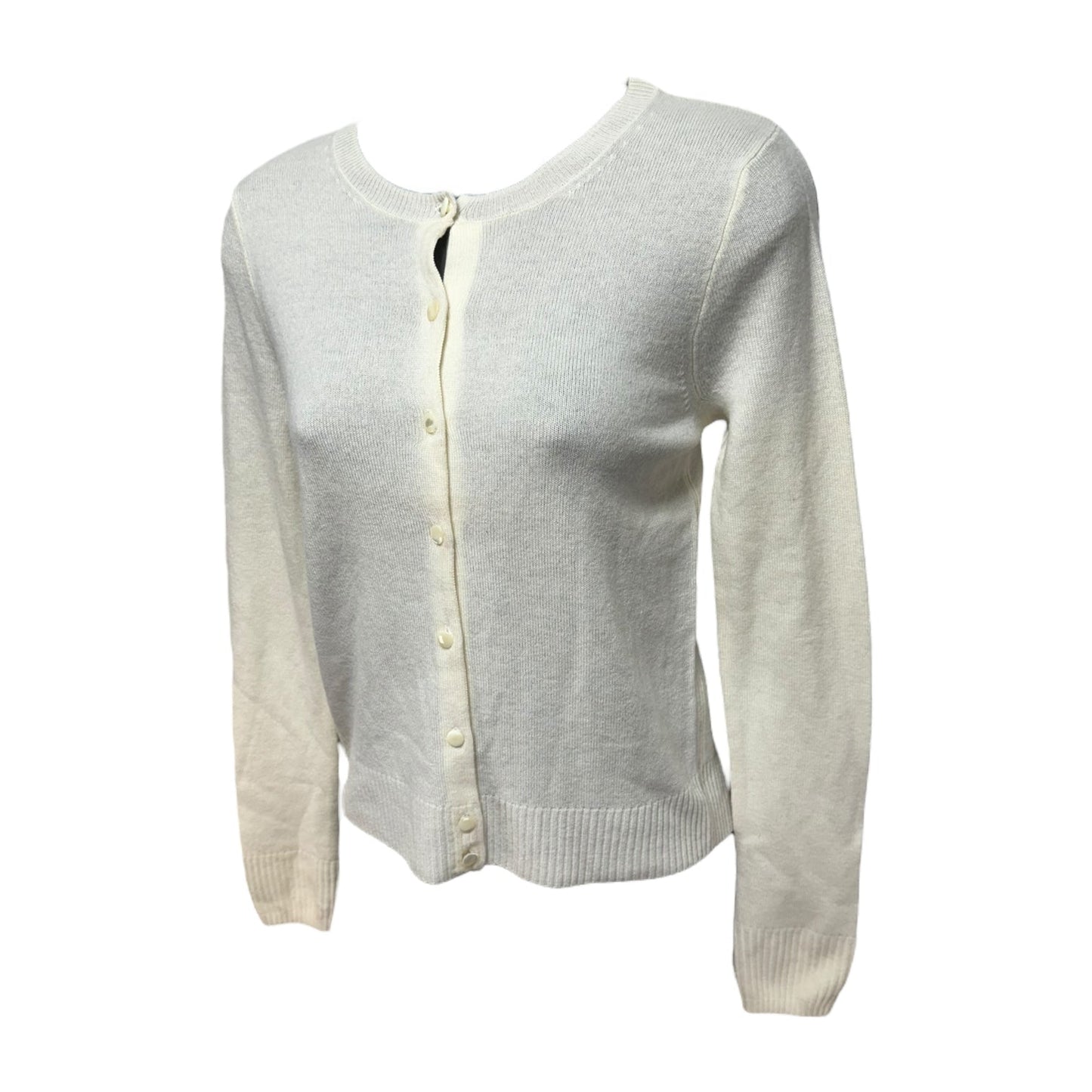 100% Italian Cashmere Cardigan Sweater By J. Crew Collection In Cream, Size: XS