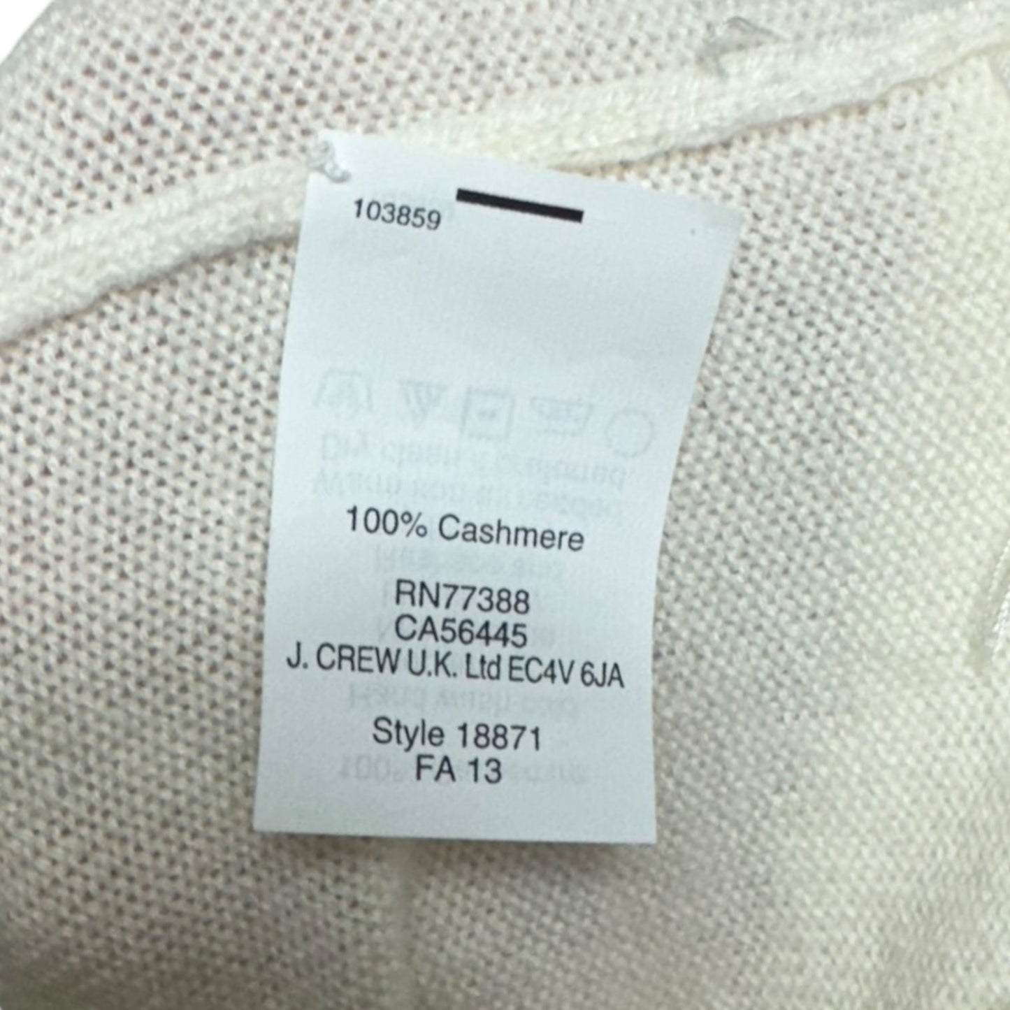 100% Italian Cashmere Cardigan Sweater By J. Crew Collection In Cream, Size: XS