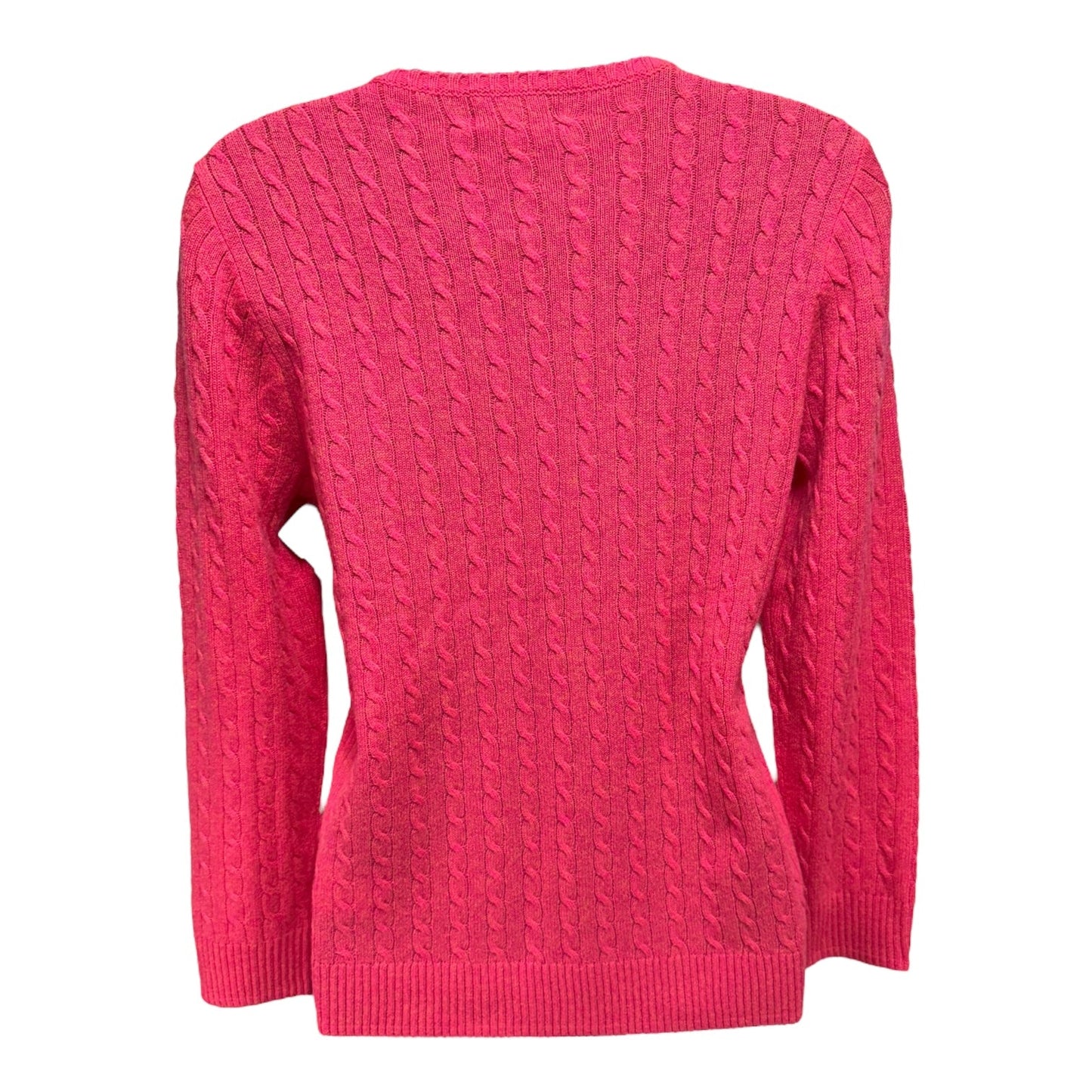 Cashmere Cable Knit Pullover Sweater By J. Crew Collection In Pink, Size: S