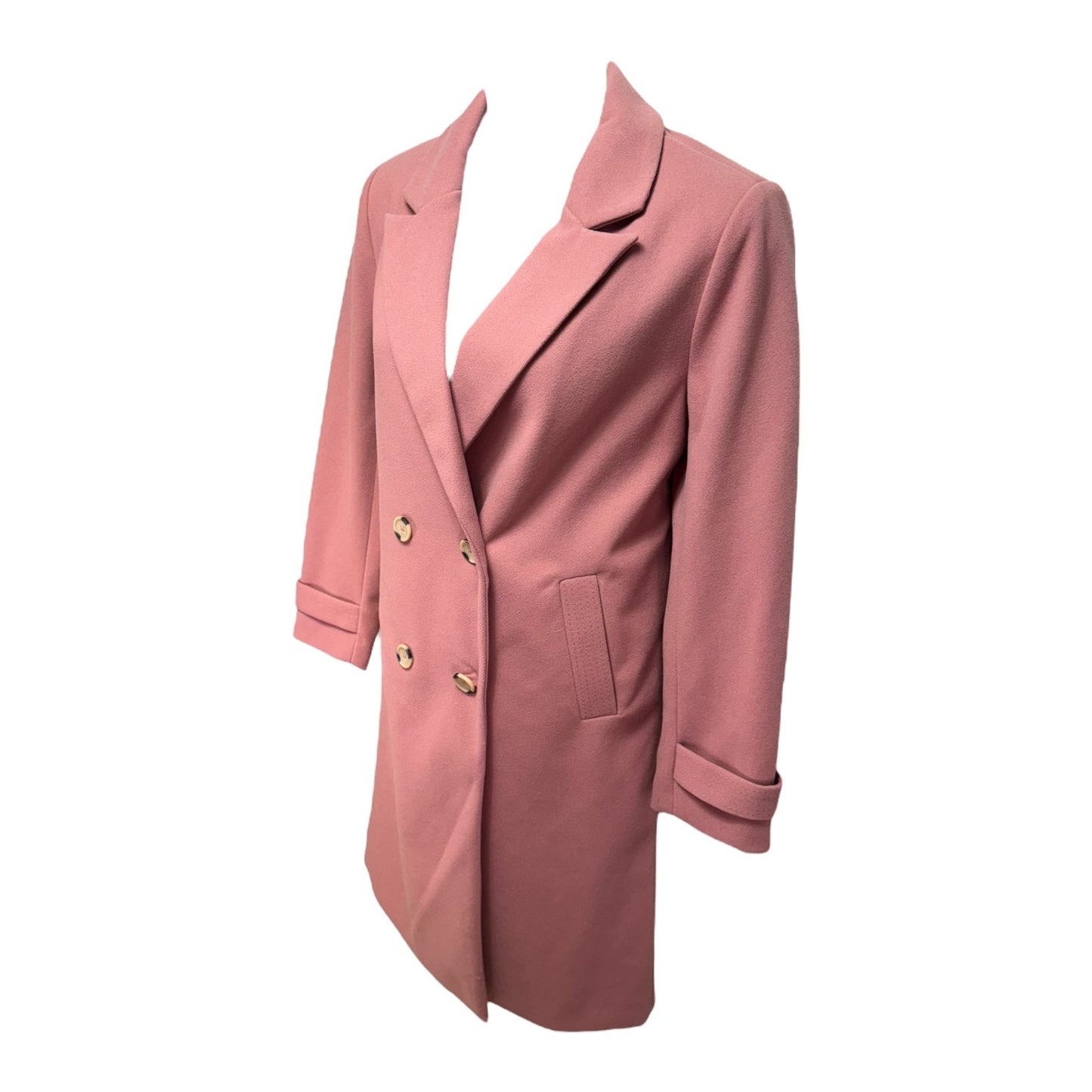 Coat Trench By Limited In Pink, Size: 10