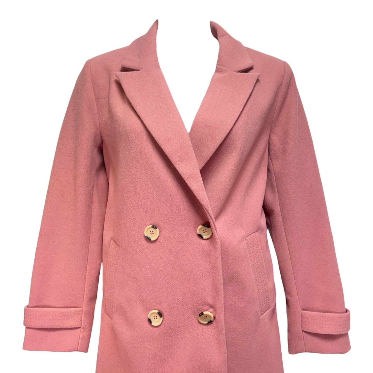 Coat Trench By Limited In Pink, Size: 10