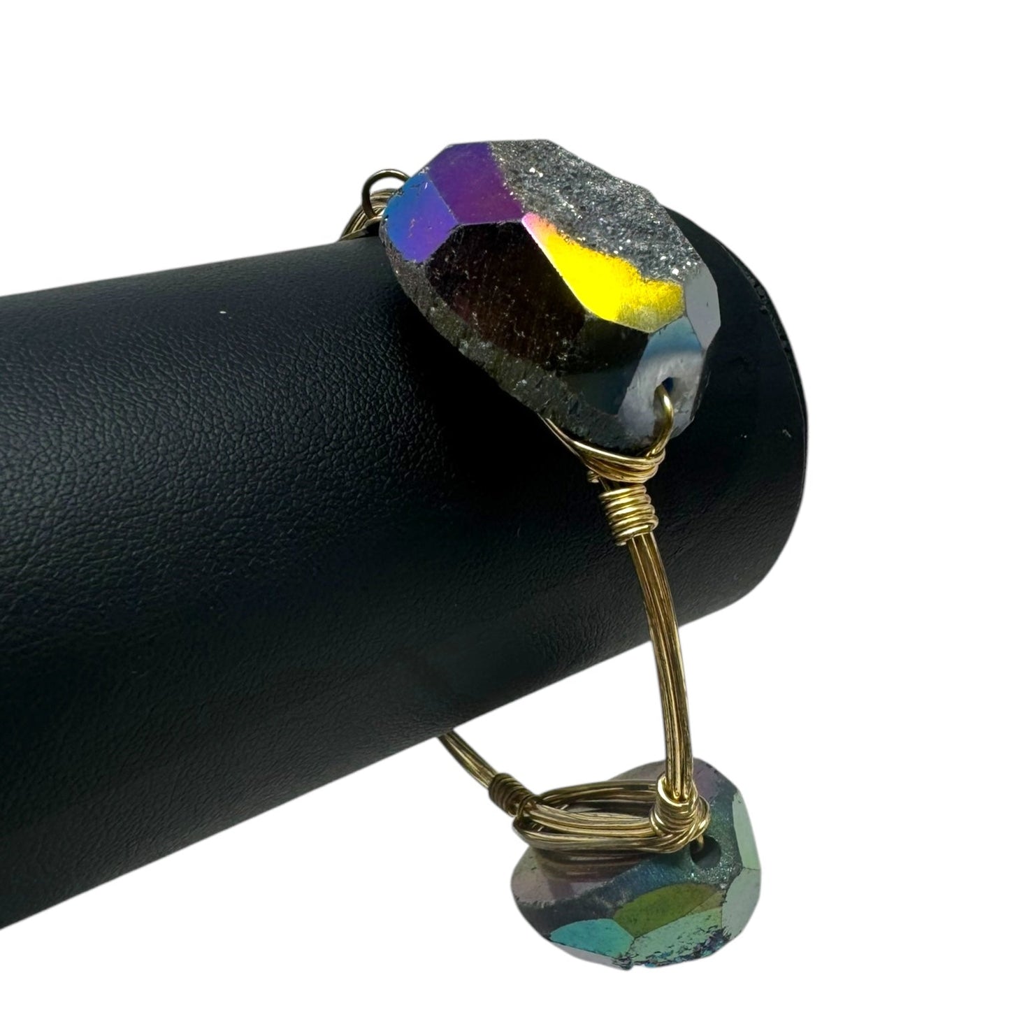 Rainbow Druzy Bangle Bracelet By Arlo and Arrows