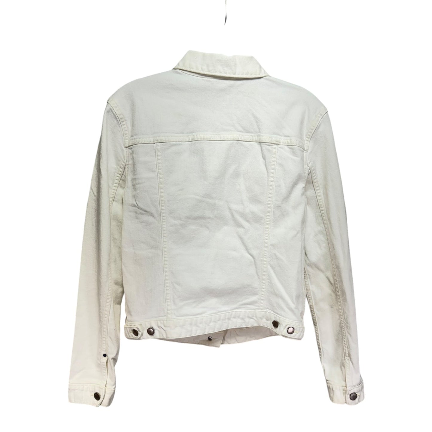 Jacket Denim By Gap In White, Size: S