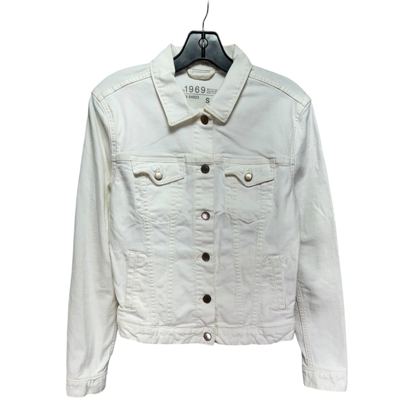 Jacket Denim By Gap In White, Size: S