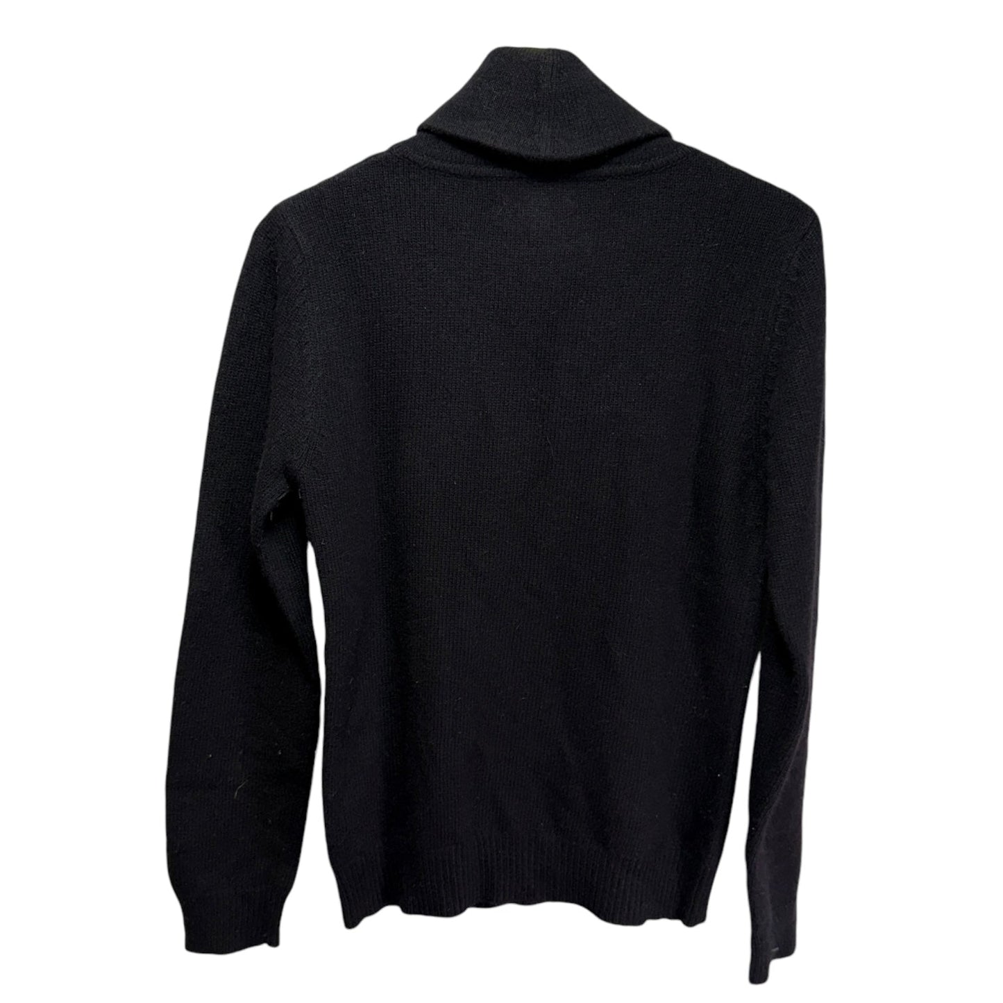 Cashmere Wool Blend Pullover Sweater By Lauren By Ralph Lauren In Black, Size: M