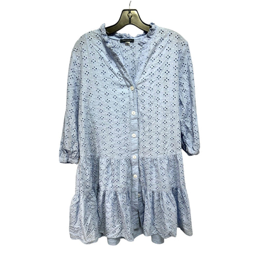 Eyelet Dress Casual Midi By Tommy Hilfiger In Blue, Size: 8