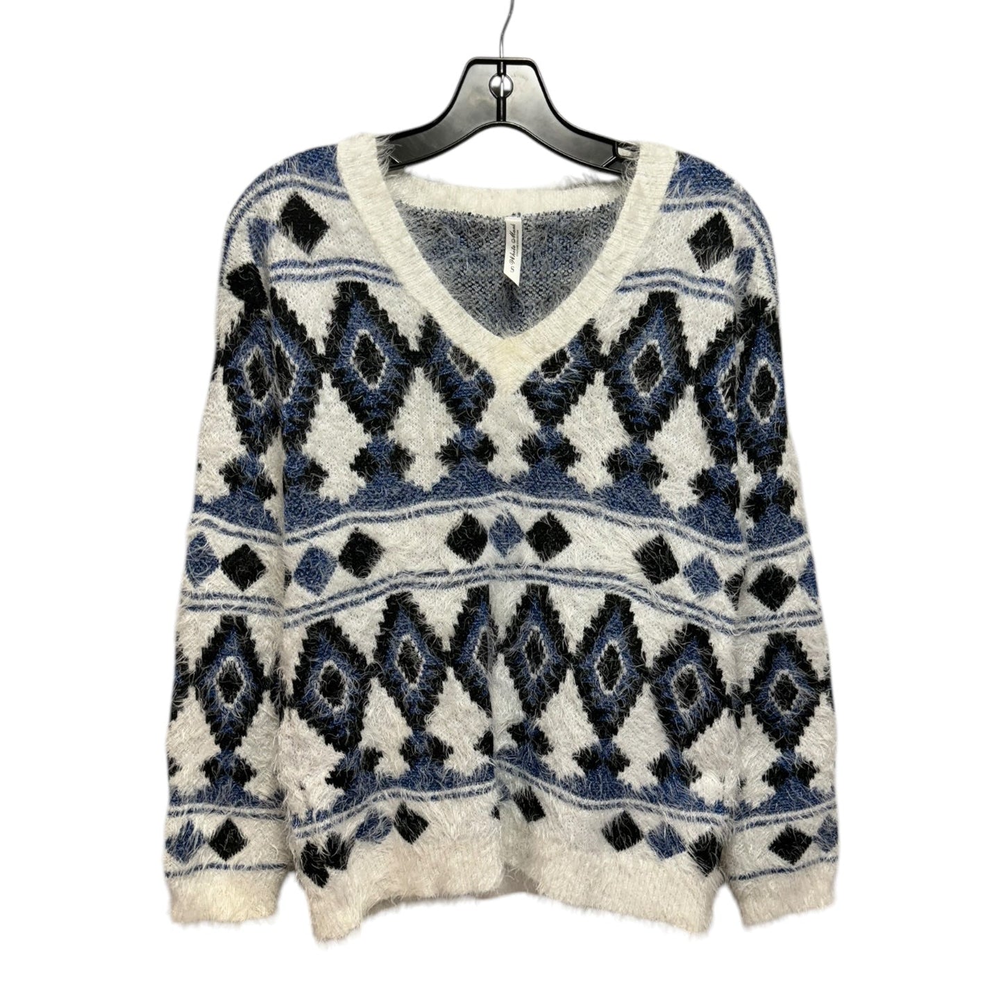 Sweater By White Mark In Blue & White, Size: S