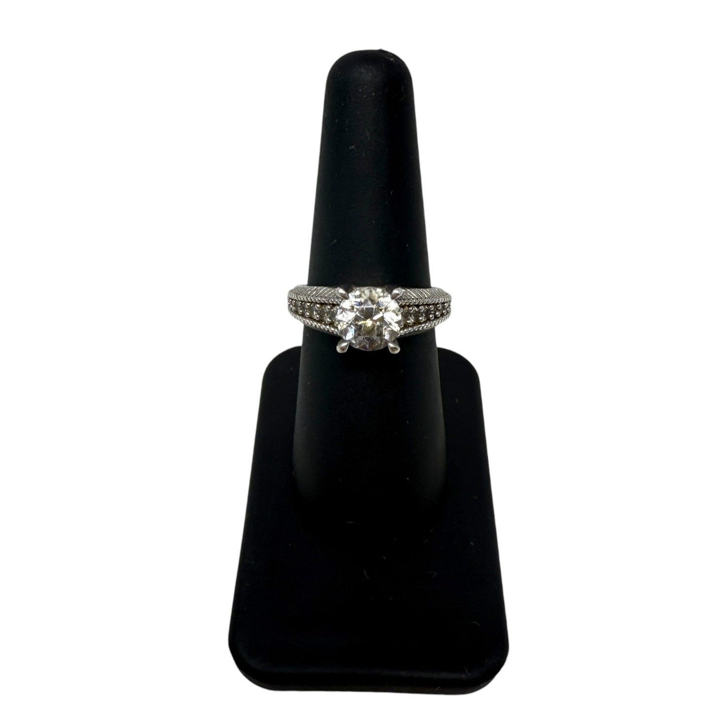 Sterling Silver & CZ Ring By Unbranded, Size: 7.5