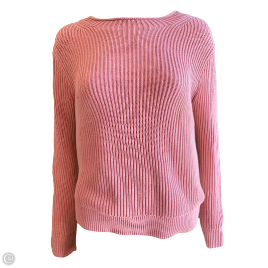 Garment-Washed Crewneck Sweater By J. Crew In Peach, Size: S