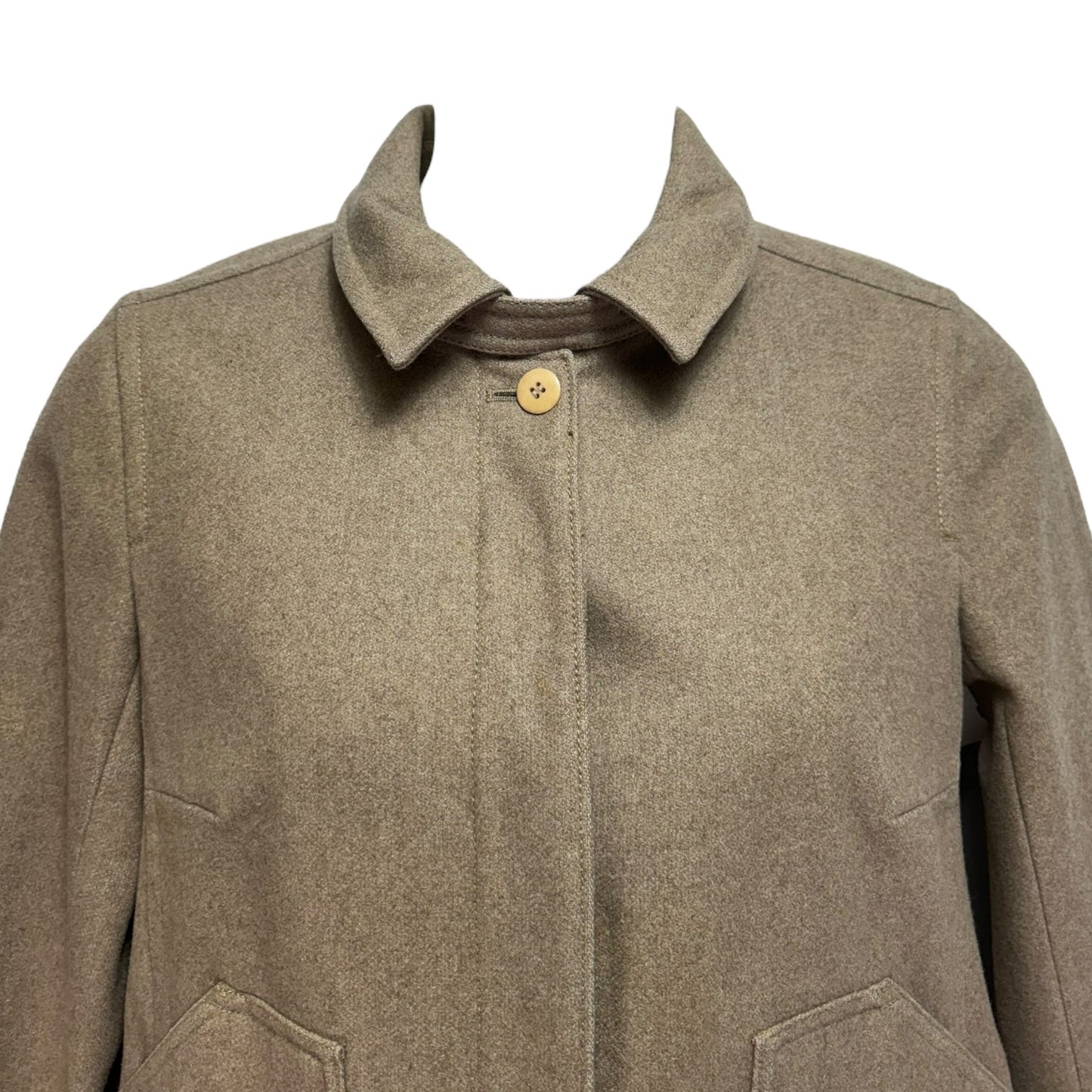 Jacket Wool By J. Crew In Taupe, Size: M