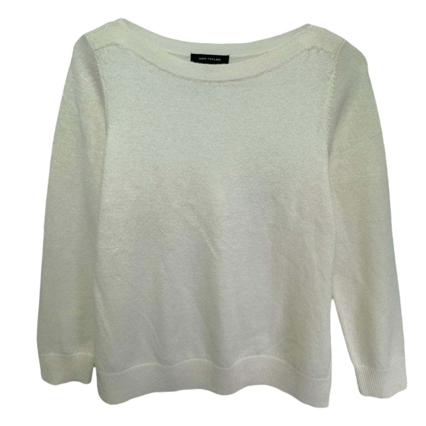 Sweater By Ann Taylor In Cream, Size: S