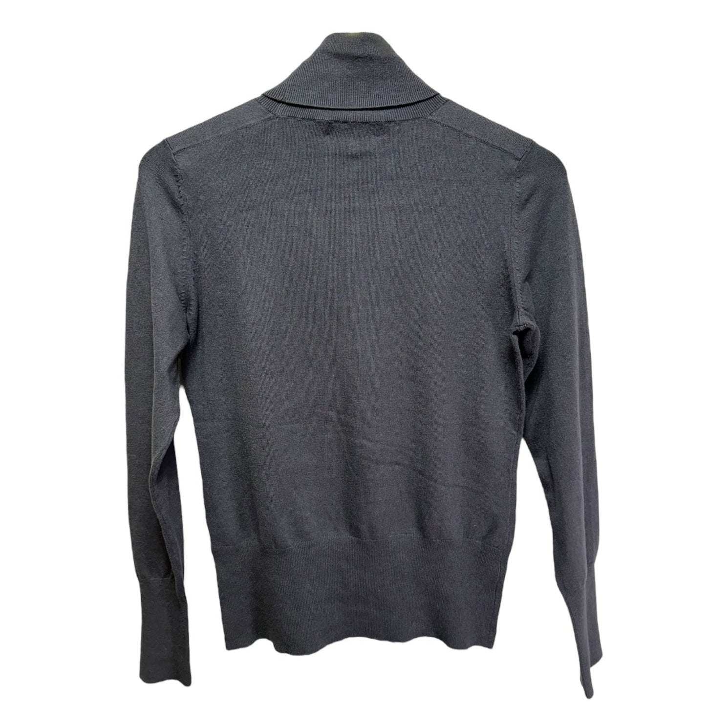 Silk Cotton Cashmere Blend Turtleneck Sweater By Banana Republic In Grey, Size: S