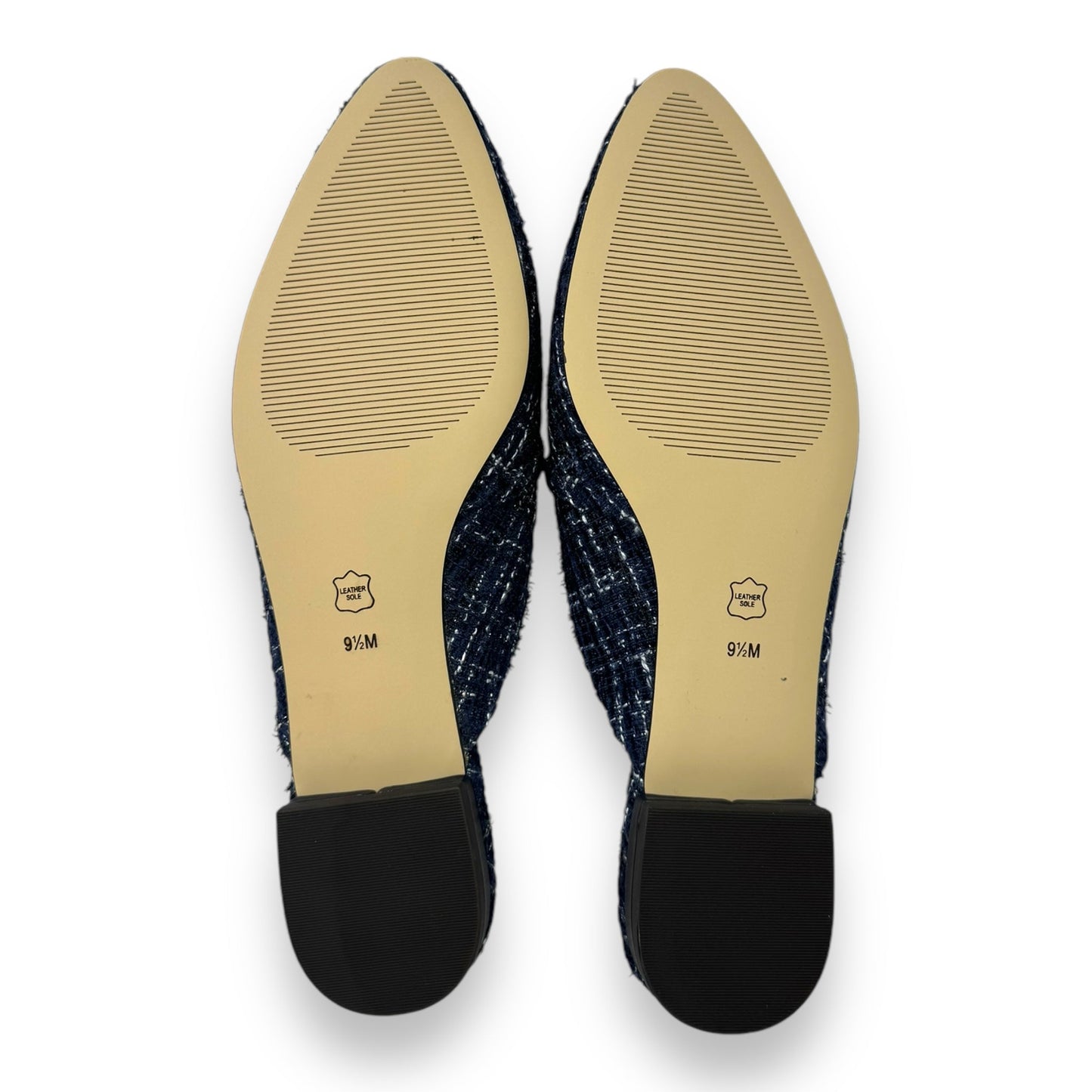 Edison Strap Mules By Talbots In Navy Bouclé, Size: 9.5