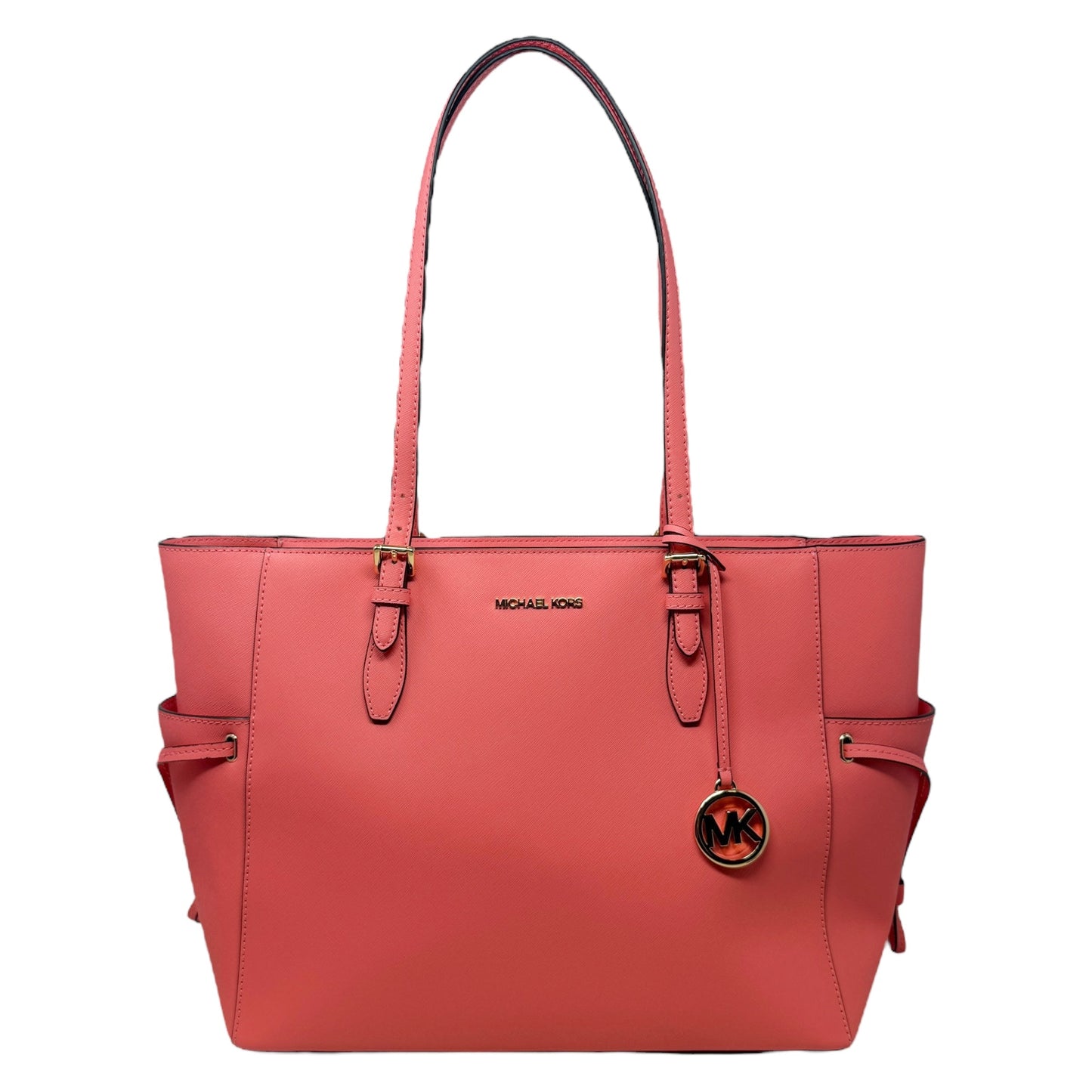 Gilly Large Saffiano Leather Tote Bag By Michael By Michael Kors In Pink Grapefruit, Size: Large