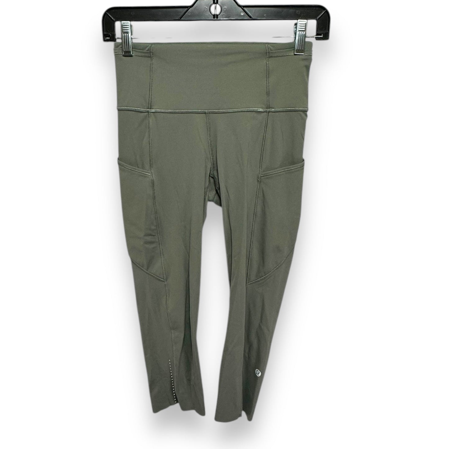 Athletic Capris By Lululemon In Green, Size: 4