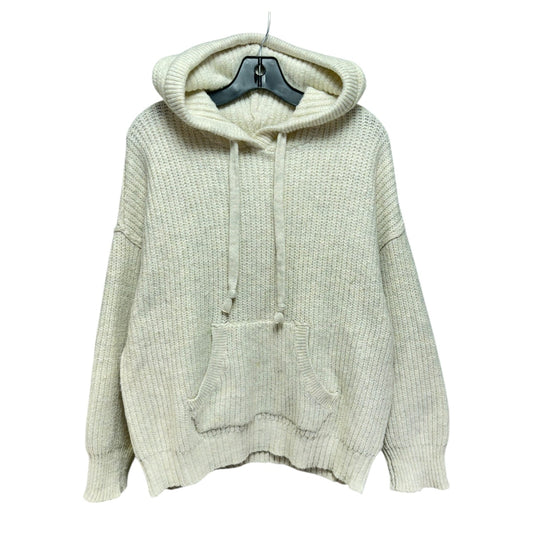 Sweater Hoodie By American Eagle In Cream, Size: S