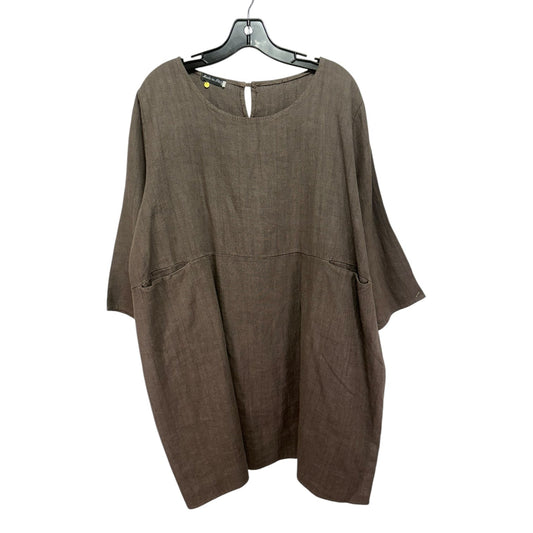 Dress Casual Short By Sowat Paris In Brown, Size: 2x