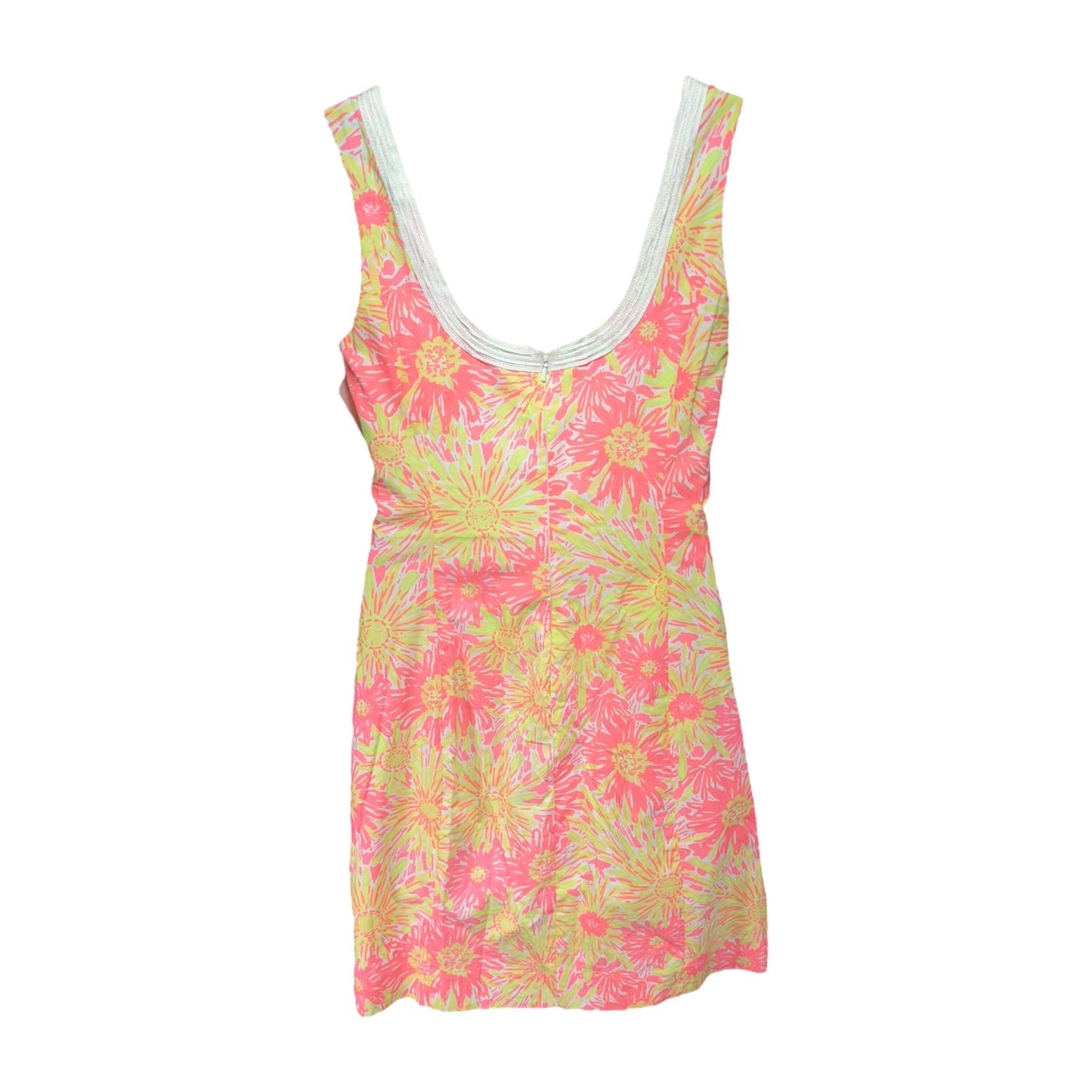 Janice Shift Dress Designer By Lilly Pulitzer In Pink & Yellow, Size: 6