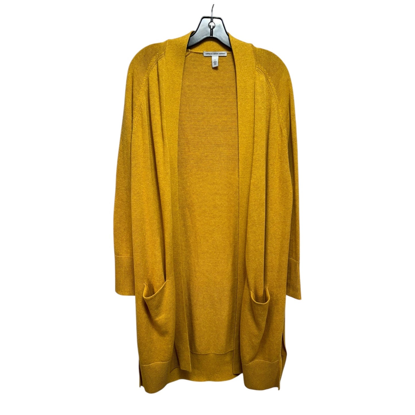 Sweater Cardigan By Autumn Cashmere In Yellow, Size: M